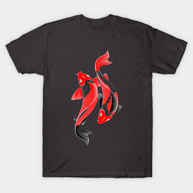 ornamental carp fish T-Shirt by goldengallery